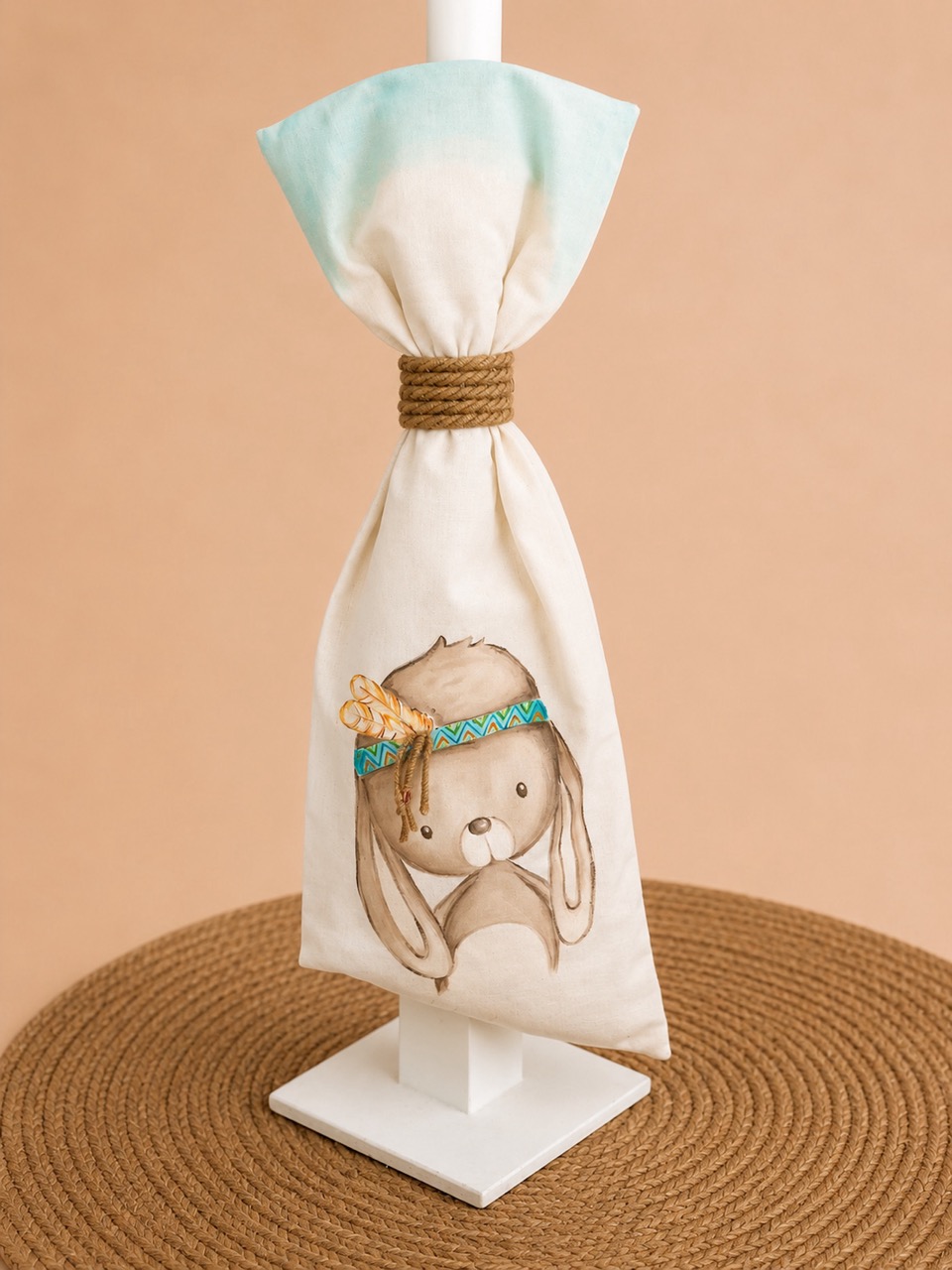 deskchairkidschildchildrenanimalsfoxsetgirlsboysbaptismchristeningwhitebluebeigehandpainted