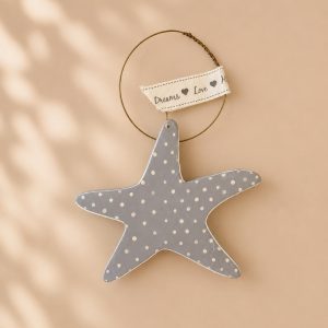 Hanging Grey Starfish Ornament