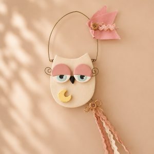 pinkowldecotationpinkyellowhangingdecoration