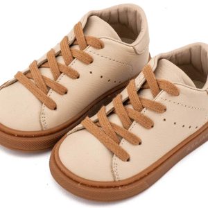 Δετό Δερμάτινο Sneaker BW 4312 Μπεζ