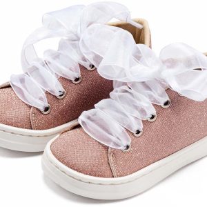 Sneaker απο Ύφασμα και Δέσιμο Κορδέλα BW4864 Ροζ