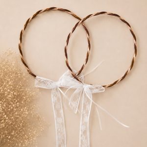 weddingcrownsbrownrosegoldchurchceremony