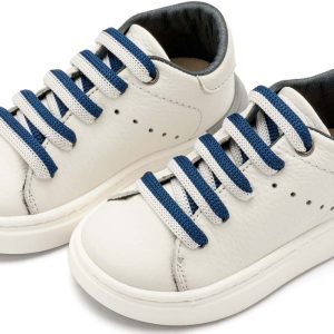 Δετό Sneaker με Δίχρωμο Κορδόνι EXC5294 Λευκό Μπλε
