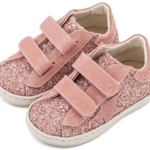 Sneaker Διπλό Χρατς με Αστέρι στο Πλάι EXC5904 Ροζ Αντικέ