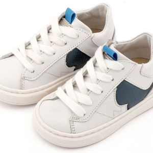 Δίχρωμο Sneaker Δετό EXC8001 Λευκό Μπλε