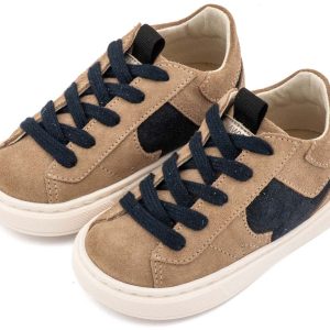 Δίχρωμο Sneaker Δετό EXC8002 Μπεζ Μπλε