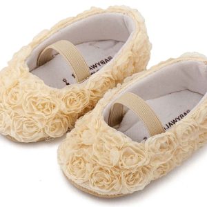 Μπαλαρινα Διακοσμημένη με Chiffon Λουλούδια MI1660 Εκρού