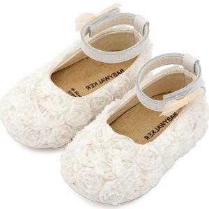Μπαλαρίνα Διακοσμημένη με Chiffon Λουλούδια PRI2654 Λευκό