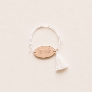βραχιόλια team bride bachelorette μπατσελορ πλεξιγκλας ασπρη φουντα