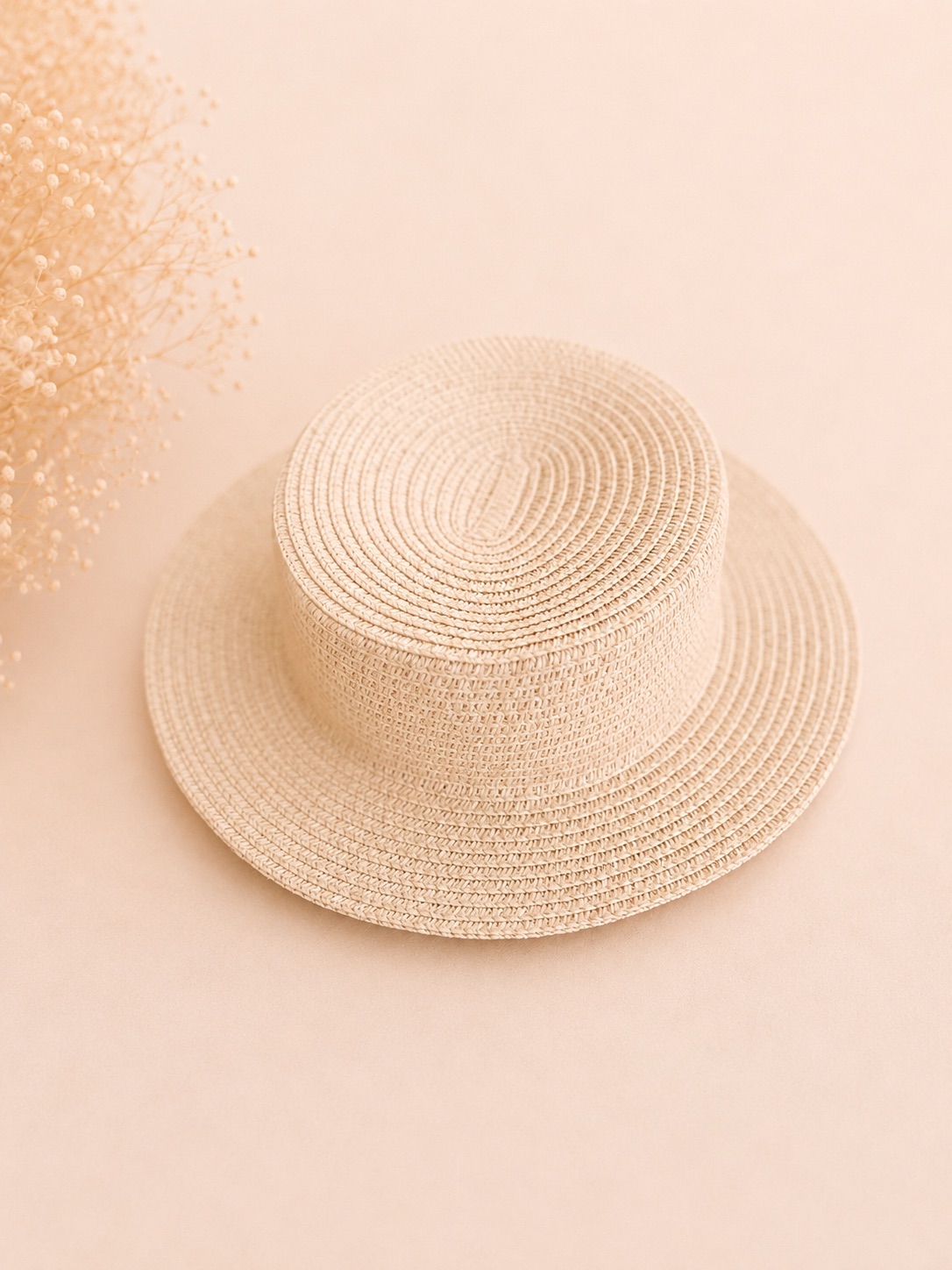 straw hat baptism christening baby girl church ceremony