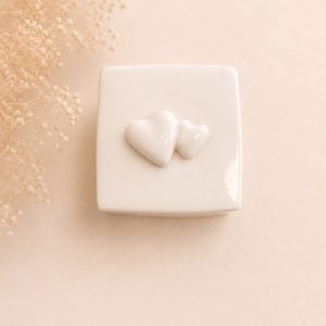 porcelain ring box gift wedding bride groom