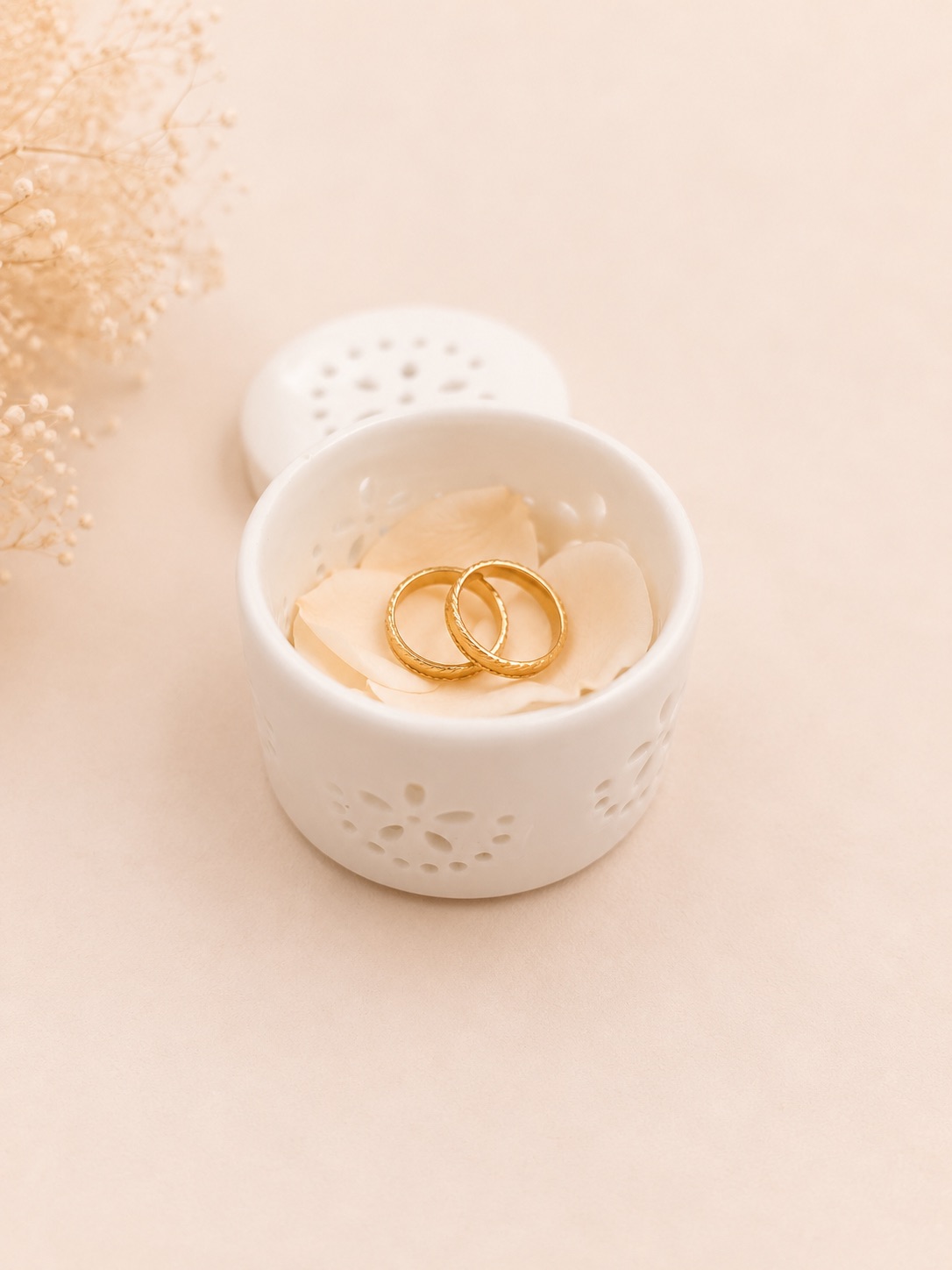 porcelain ring box gift wedding bride groom