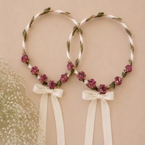 dustypinkweddingcrownsbridegroomchurchceremony